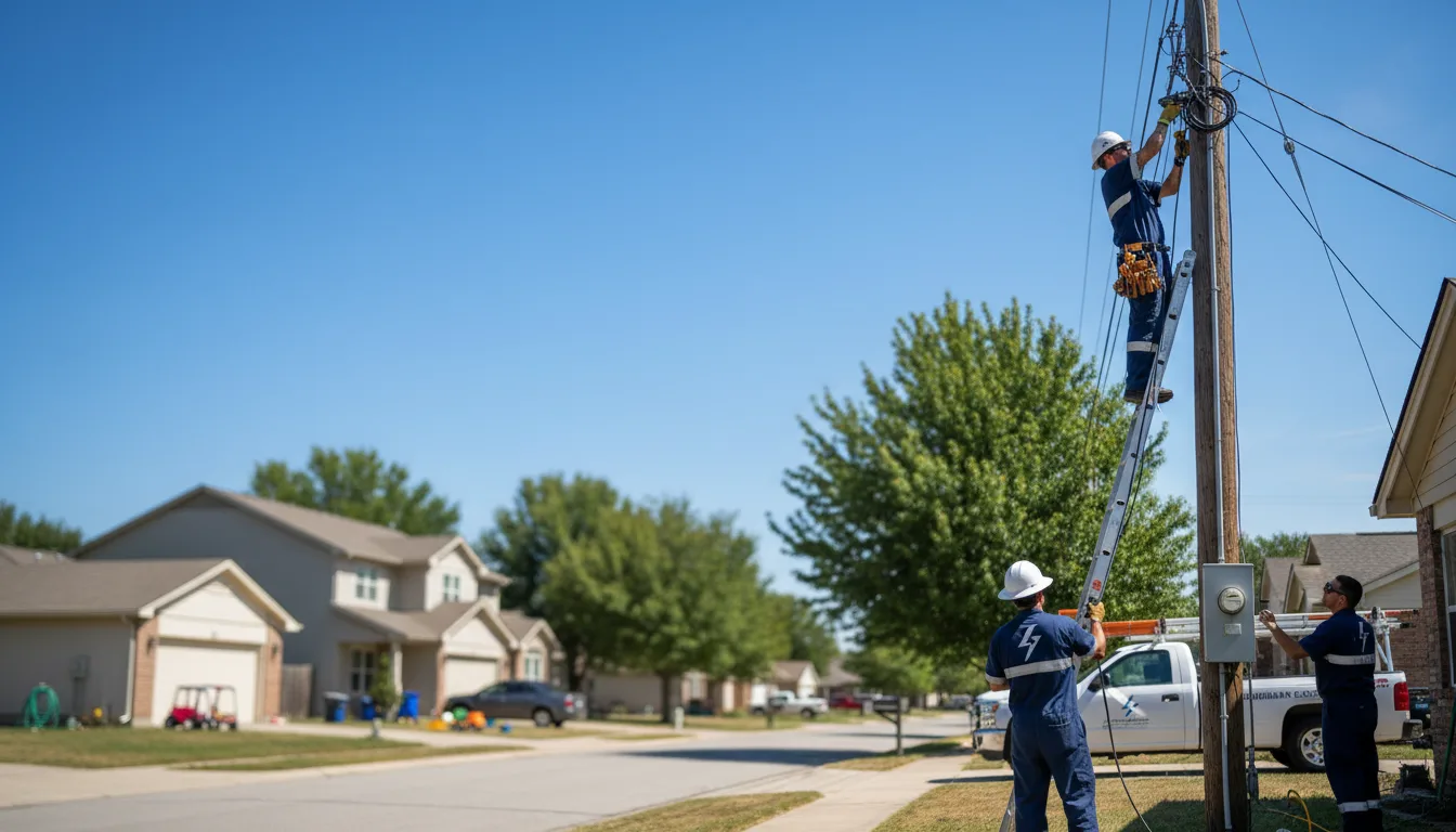 Residential electrician providing installation services in Garland, TX